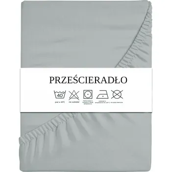 Prostěradlo PROSTĚRADLO S GUMOU COMFORT BAVLNĚNÝ SATÉN 180X200+25CM SVĚTLE ŠEDÉ