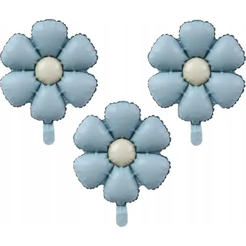 Balónek Balónky Květiny modré - 50 cm - 3 ks