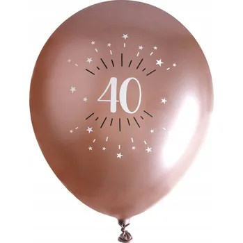 Balónek BALÓNKY latexové NAROZENINY růžové zlato ČÍSLO 40 x6