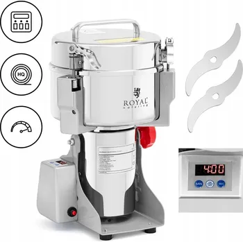 Kuchyňský mlýnek Elektrický mlýnek Royal Catering RCMZ-2000D 3400 W stříbrný/šedý