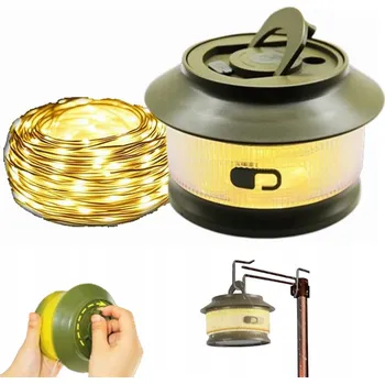 Stojací lampa Akumulátorová LED lampa NCRealher 10 W, skládací, voděodolná