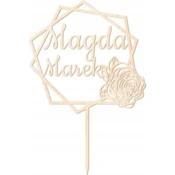 Jedlá dekorace na dort Zápich do dortu hnědá