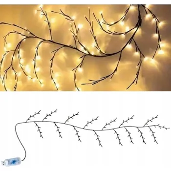 Vánoční dekorace Gałązki wierzbowe dekoracyjne OZDOBENÝ STROMEK VÁNOČNÍ LAMPIČKY 20 LED