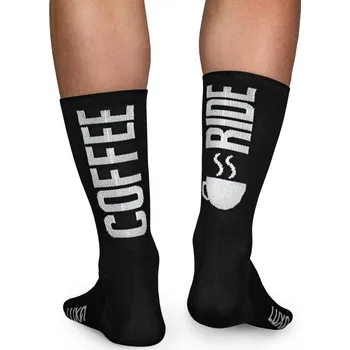 Pánské ponožky Černé cyklistické Ponožky Luxa Coffee Ride - L/XL