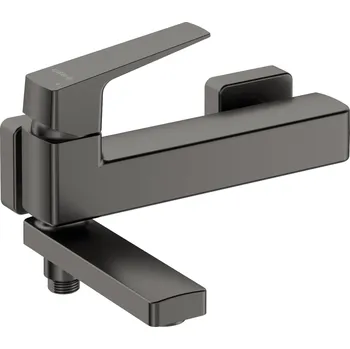 Vodovodní baterie DEANTE - Blur titanium - vanová baterie, nástěnná - se skládacím výtokem BQL_D12M