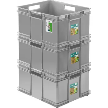 Úložný box Kontejnerový kontejner Keeeper šedý plast 162 l bez víka
