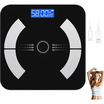Osobní váha ANALYTICKÁ KOUPELNOVÁ VÁHA 180KG SMART MĚŘENÍ TUKU BMI
