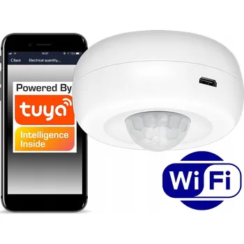 Pohybové čidlo PIR WiFi detektor pohybu a světla s LUX senzorem TUYA