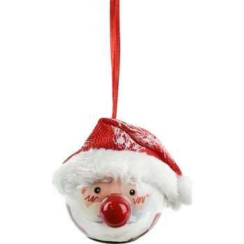 Vánoční dekorace Ozdoba na vánoční stromeček Mikuláš závěsná LED, 6,5 cm