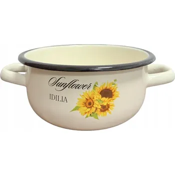 Hrnec IGMAR SMALTovaný rendlík s oušky 16cm 1.5l slunečnice