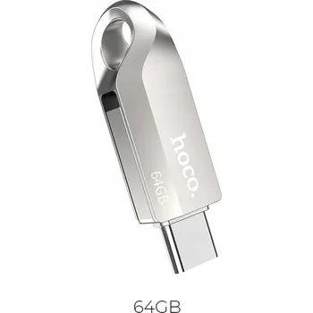 USB flash disk Pendrive Hoco UD8 64 GB USB 3.0, USB 3.1 typ C stříbrný