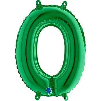 Balónek Fóliový balónek číslice 0 zelený 36 cm Narozeniny