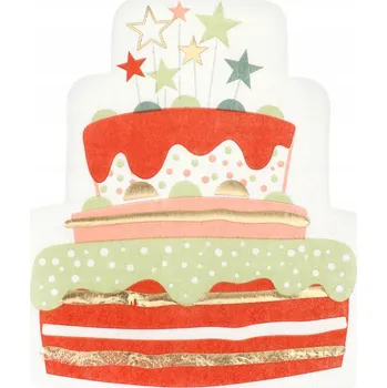 Utěrka Narozeninové ubrousky Dortík Dort 10 Ks Narozeniny