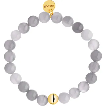 Náramek Pozlacený náramek z mosazi s acháty - AR542-9337