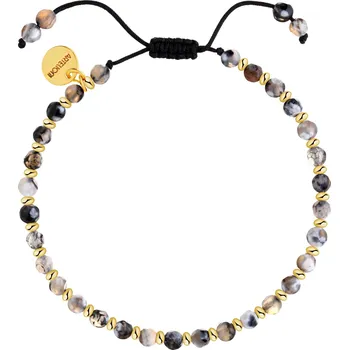 Náramek Pozlacený náramek z mosazi s acháty - AR542-9418