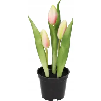 umělá květina TULIPÁNY KYTICE TULIPÁNŮ GUMOVÉ KVĚTINY JAKO ŽIVÉ UMĚLÁ DEKORACE