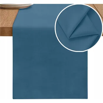 Obraz Velurový běhoun na stůl CHLADNÁ MODRÁ 40x275 cm