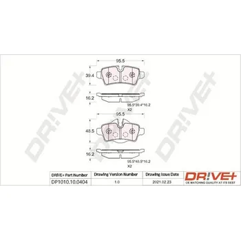 Brzdová destička Sada brzdových destiček, kotoučová brzda, DP1010.10.0404