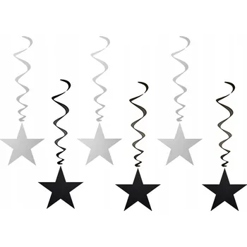 Závěsná dekorace spirály s hvězdami na karneval