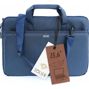 brašna na notebook Lehká látková Taška na notebook Solier 15,6" v tmavě pouzdro počítač