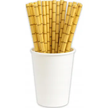 Bambusová papírová Brčka 25 ks Havaj