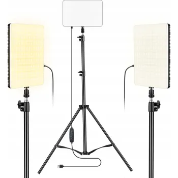 PROFESIONÁLNÍ STUDIOVÉ LED SVĚTLO NA FOTOGRAFIE + STATIV 210 CM