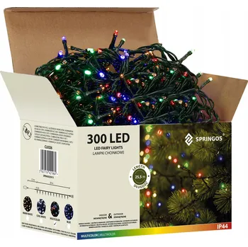 Vánoční dekorace Vánoční osvětlení na stromeček Springos venkovní 25,5 m 201 - 300 světýlek