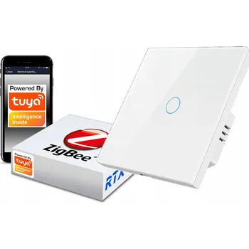 vypínač Dotykový ZigBee vypínač TUYA, 1 okruh, bílý #bez N