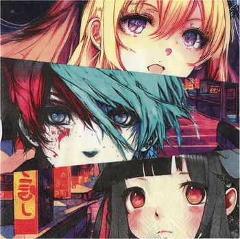 Papírový ubrousek Ubrousky Manga 33 cm 20 ks