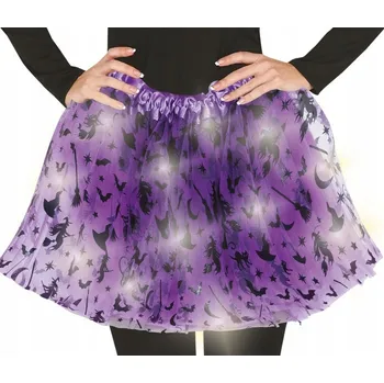 Karnevalový doplněk Dámská tylová tutu sukýnka SVÍTÍCÍ Fialová ČARODĚJNICE Halloween Ples