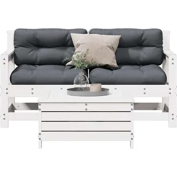 3dílná zahradní souprava s poduškami bílá masivní borovice IM_3250765