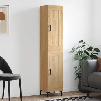 Příborník a kredenc zahrada-XL Skříň highboard dub sonoma 34,5 x 34 x 180 cm kompozitní dřevo 3200452