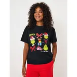 Sinsay - Bavlněná košilka s potiskem Grinch - černá - 904GS-99X - 904GS-99X-XS