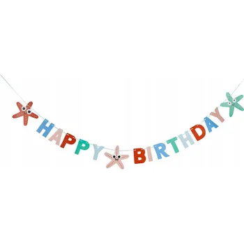 Girlanda Podmořská říše Hvězdice banner Všechno nejlepší k narozeninám 200 cm