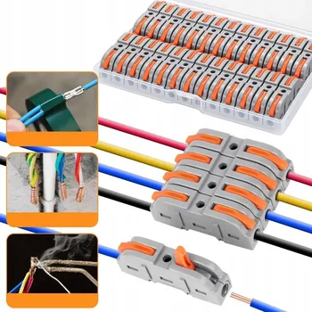 Rozebíratelná svorka Rychlospojka elektro kostka průchozí KOMBINOVANÁ 34