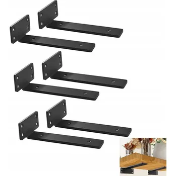 Dílenský regál Držáky pro polic, skryté L, nosnost 75 kg, odolné proti korozi a rzi