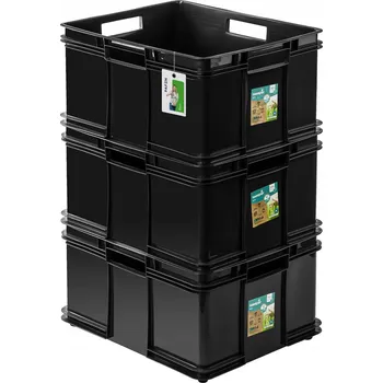 Úložný box 3x Úložný box Bruno Eco Grafit XXL grafitový 54L