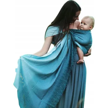 Šátek na nošení dítěte Šátkový nosič s kroužky Little Frog Velikost M