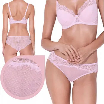 Kalhotky Alles Brazilské kalhotky Kalhotky HUSH BLUSH krajkové spodní prádlo brazilské kalhotky světle růžové -S