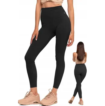 Dámské legíny Černé dámské sportovní legíny s vysokým pasem funkční L