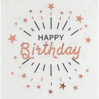 Papírový ubrousek Narozeninové ubrousky Happy Birthday 33 cm 10 ks