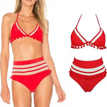 Dámské plavky DVOUDÍLNÉ PLAVKY DÁMSKÉ SEXY BIKINI S VYSOKÝM PASEM BOHO M