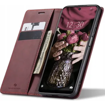 Pouzdro na mobilní telefon Flipové pouzdro Spacecase pro Xiaomi Redmi Note 11 4G, Redmi Note 11S červené