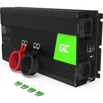 Měnič napětí Měnič Napětí GREEN CELL čistá sinusoida 24V/230V 1000W/2000W