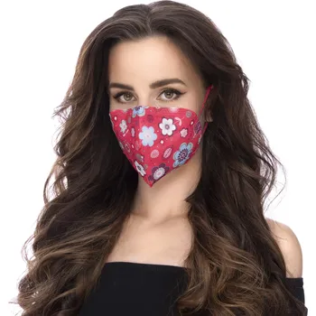 respirátor Balerina zdravotnický Český nano respirátor FFP2 - Red Flowers