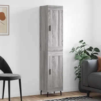 Příborník do zásuvky zahrada-XL Skříň highboard šedá sonoma 34,5 x 34 x 180 cm kompozitní dřevo 3200471