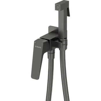 Vodovodní baterie Deante Blur, podomítková bidetová baterie, grafitová, DEA-BQL_D34M