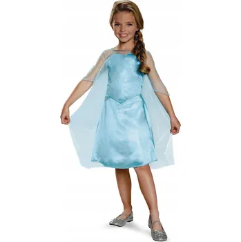 Karnevalový kostým DISNEY Elsa KOSTÝM Ledové LEDOVÉ KRÁLOVSTVÍ 110-122 ŠATY 5-6 let