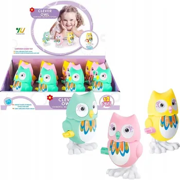 Hračka pro nejmenší NAVÍJECÍ SOVA 4 BARVY