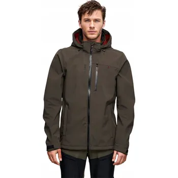 Pánská softshellová bunda Pánská softshellová bunda Alpinus Roignais hnědá 10000 H2O kapuce podzim M